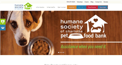 Desktop Screenshot of humanesocietyofcharlotte.org